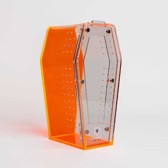 Tarantula Cribs - Coffin mini 6''x3''x3'' - orange
